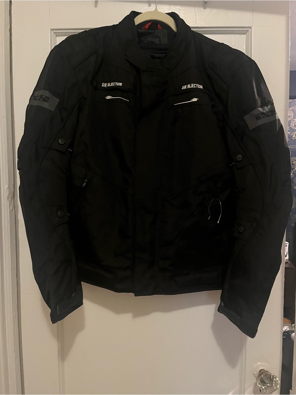 Men's Black Performance Motorcycle Jacket with Air Injection